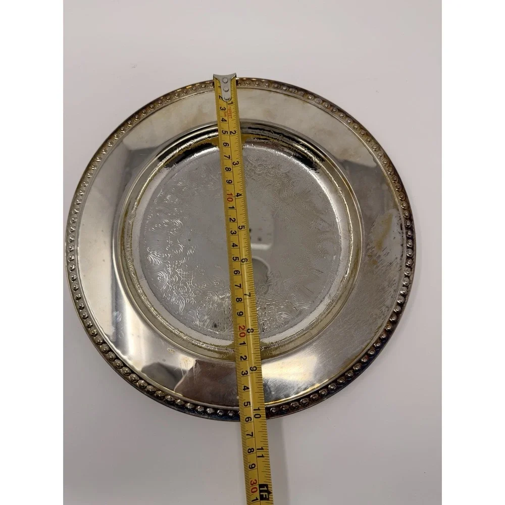 Vintage Wm. Rogers IS Silverplate Serving Tray 10